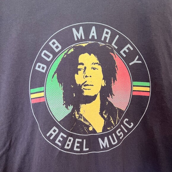 Gap Bob Marley Rebel Music Graphic Short Sleeve T Shirt Dark Gray Adult Size XL - Picture 2 of 10